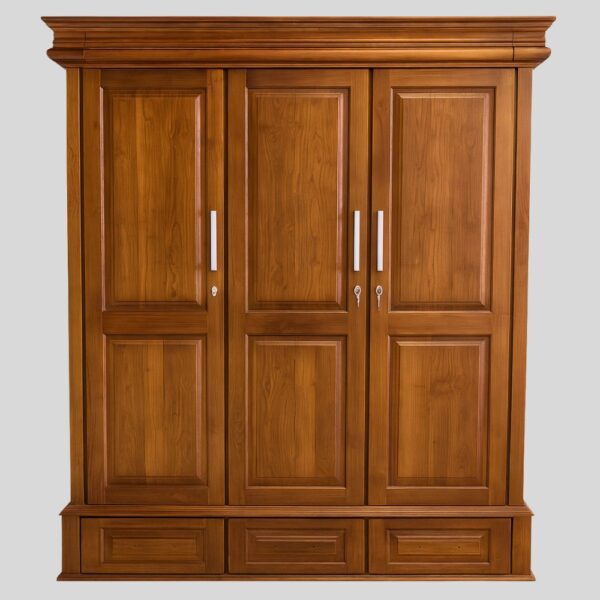 Teak Matt Finish 03 Door Almirah