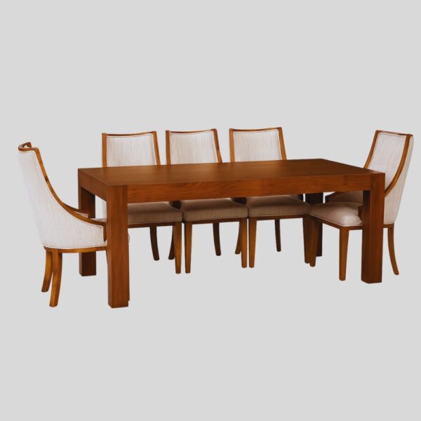 Teak Matt Finish Dinning Set