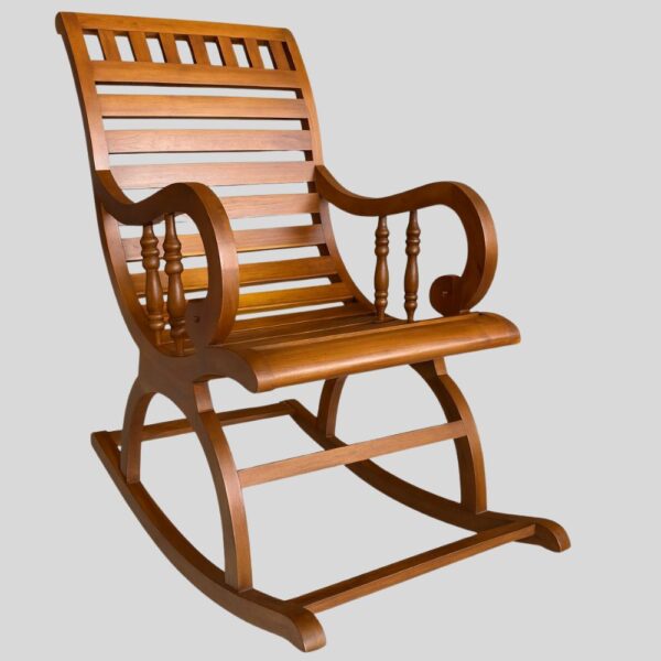 Teak Matt Finish Rocking Chair