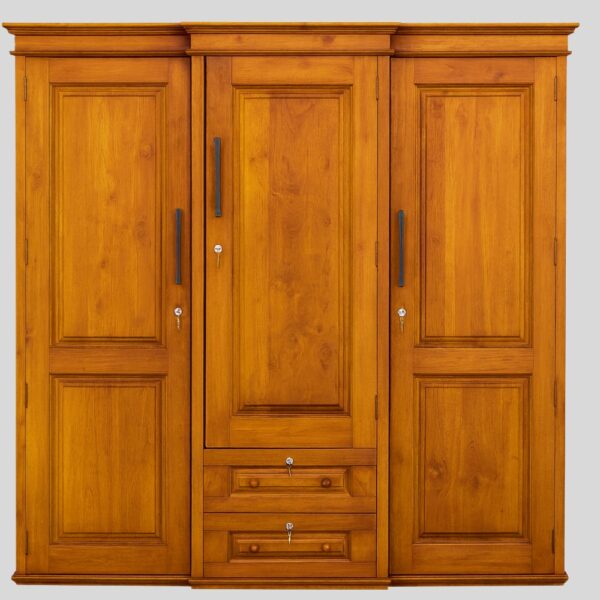 Teak Matt finish 03 Door Almirah