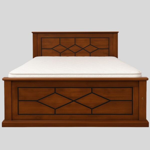 Teak Matt Finish (5X6.5 SIZE) Bed