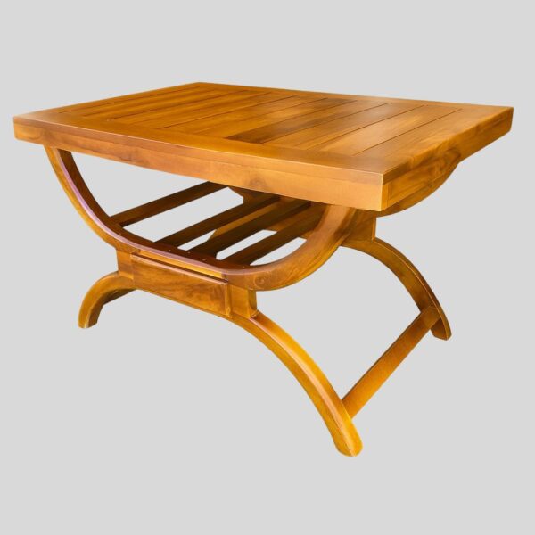 Teak Matt Finish Wooden Stool
