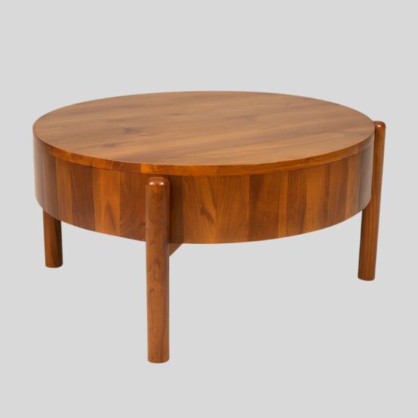 Teak Matt Finish Wooden Stool