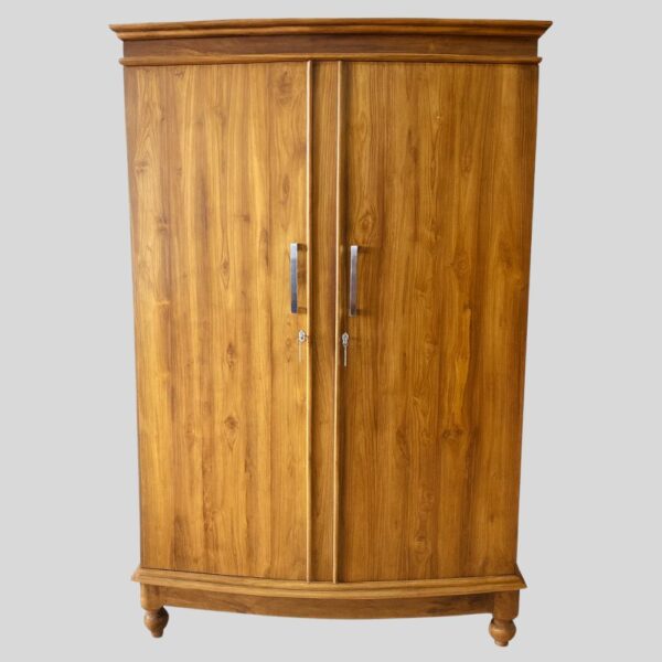 Teak Matt Finish 02 Door Almirah (07 Feet Height)