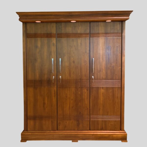 Teak Matt Finish 03 Door Almirah