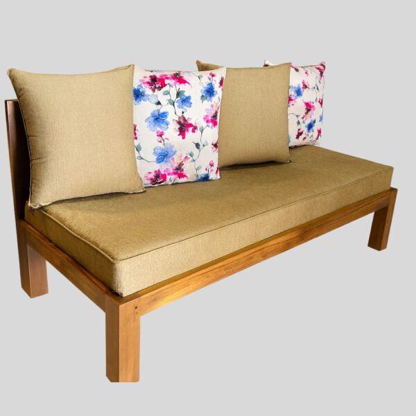 Teak Matt finish Wooden Sofa (05 Feet)