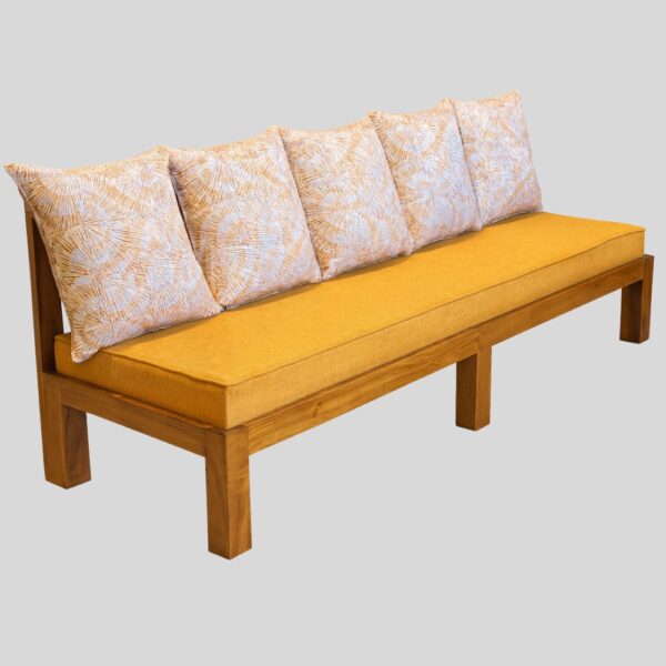 Teak Matt Finish Diwan Sofa