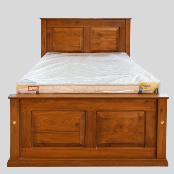 Teak Matt Finish (6X4 SIZE) Bed