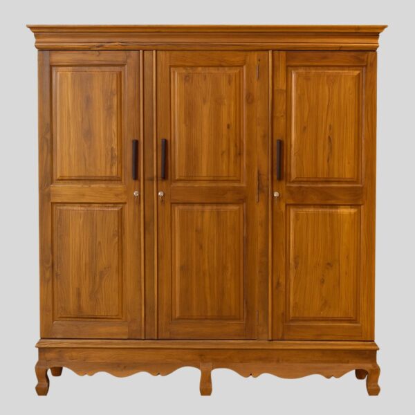 Teak Matt Finish 03 Door Almirah