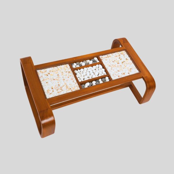 Teak Matt Finish Wooden Stool
