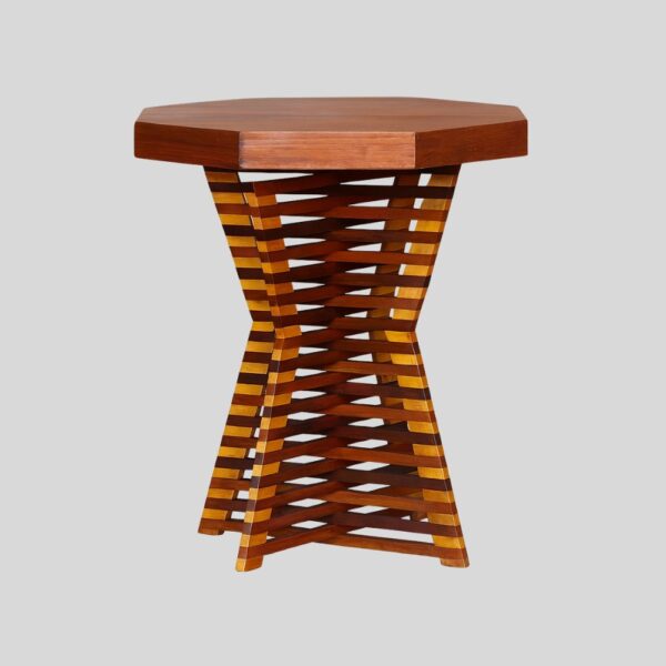 Teak Matt Finish Wooden Stool