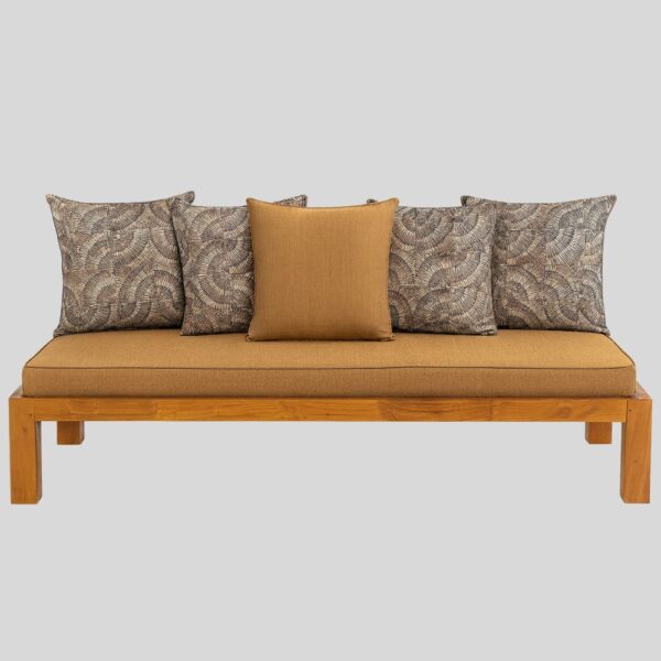 Teak Matt Finish Diwan Sofa